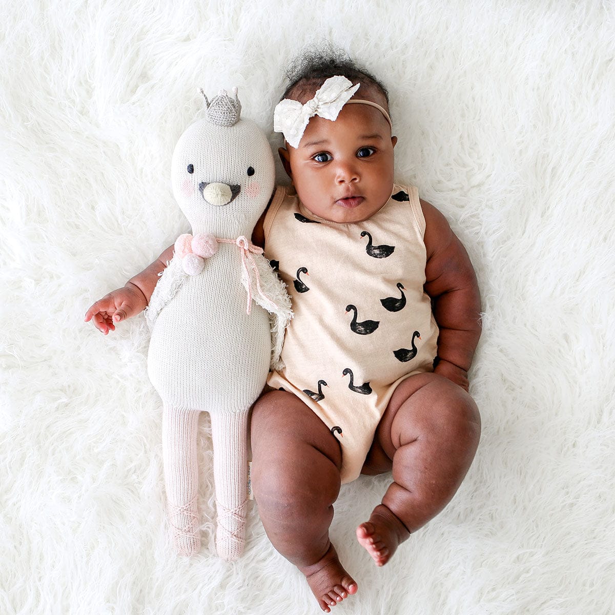 Cuddle+Kind Hand Knit Doll - Harlow the Swan, 20" - SWAHAR001