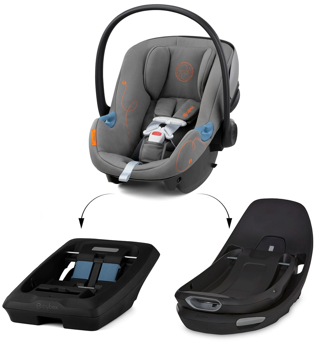 Cybex Aton G Swivel Infant Car Seat - Lava Grey