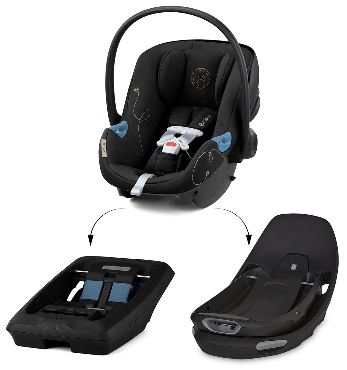 Cybex Aton G Swivel Infant Car Seat - Moon Black - 522004167