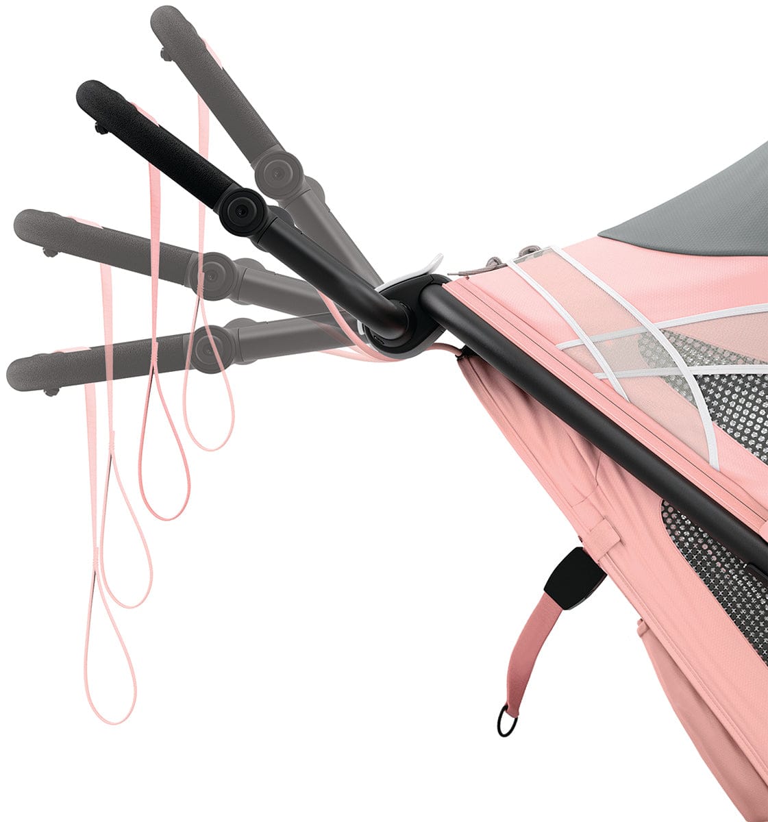 pink and black jogging stroller Cybex AVI Fixed Front Wheel Jogging Stroller Bundle