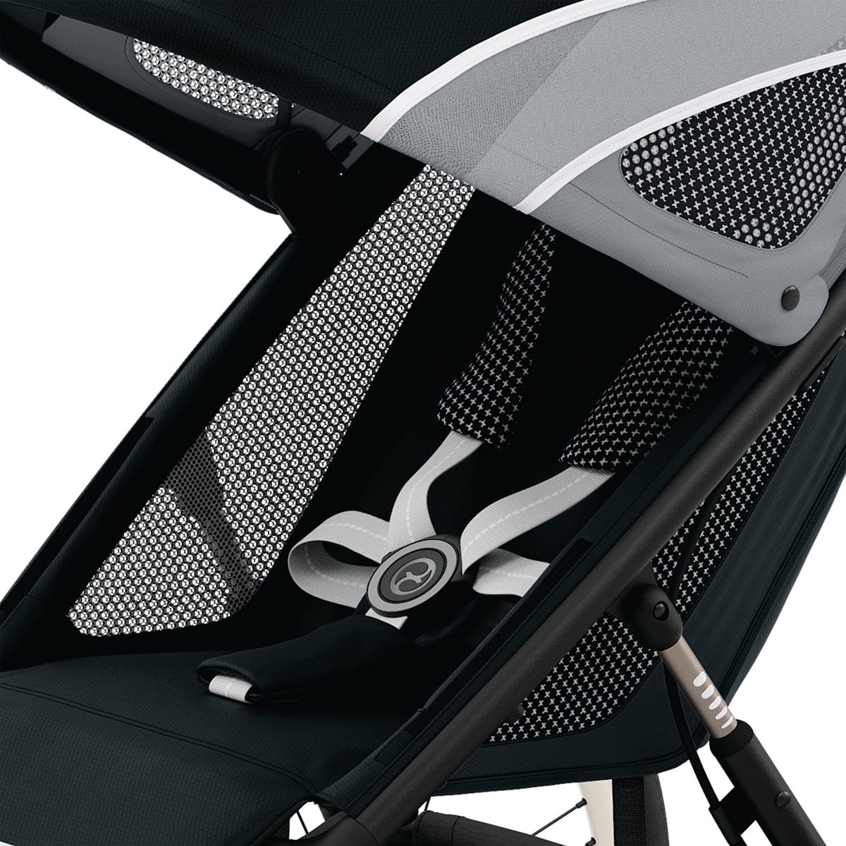 pink and black jogging stroller Cybex AVI Fixed Front Wheel Jogging Stroller Bundle