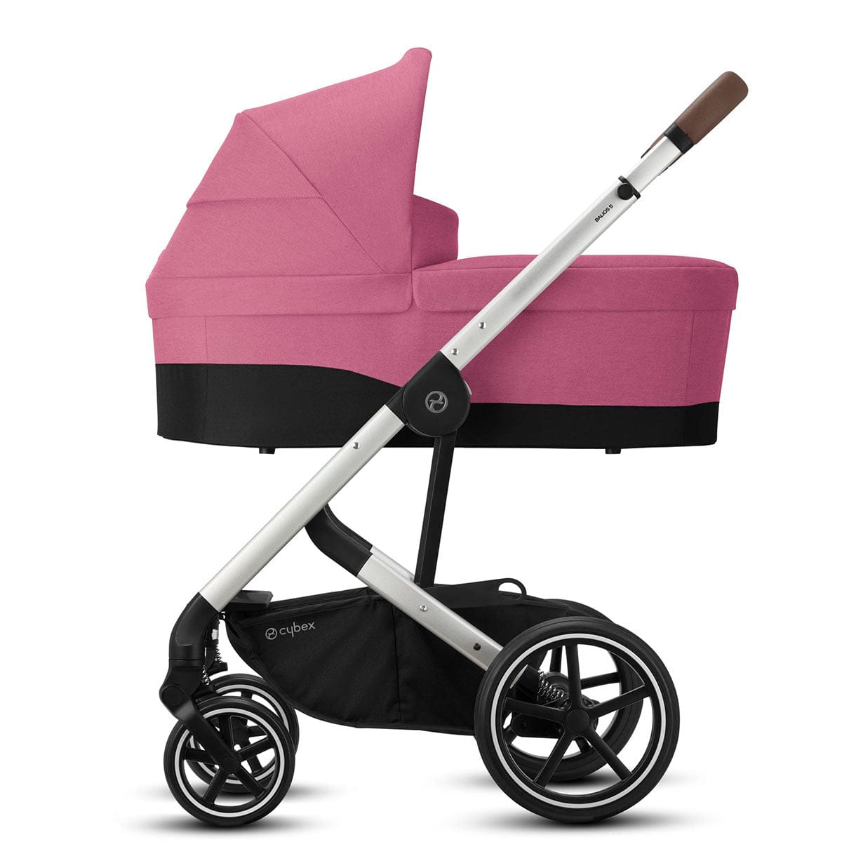 Cybex Balios S Lux Full Size Stroller + Cot S Bassinet Bundle - Magnolia Pink - 521001539-521001467