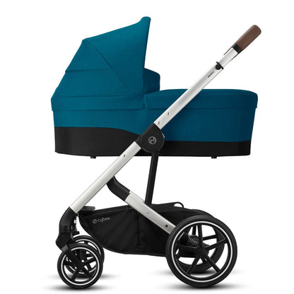 Cybex Balios S Lux Full Size Stroller + Cot S Bassinet Bundle - River Blue - 521001537-521001465