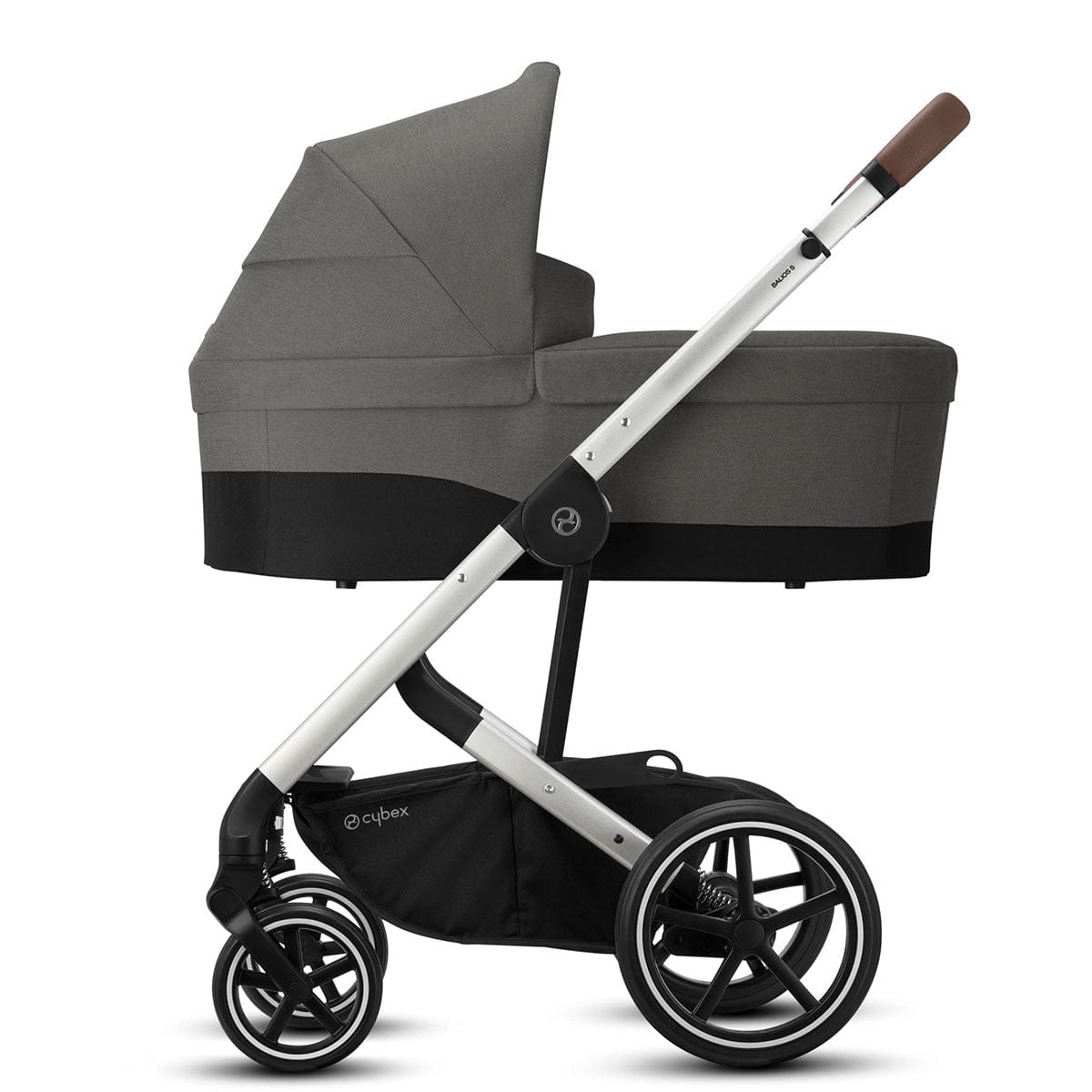 Cybex Balios S Lux Full Size Stroller + Cot S Bassinet Bundle - Soho Grey - 520004357-521001469