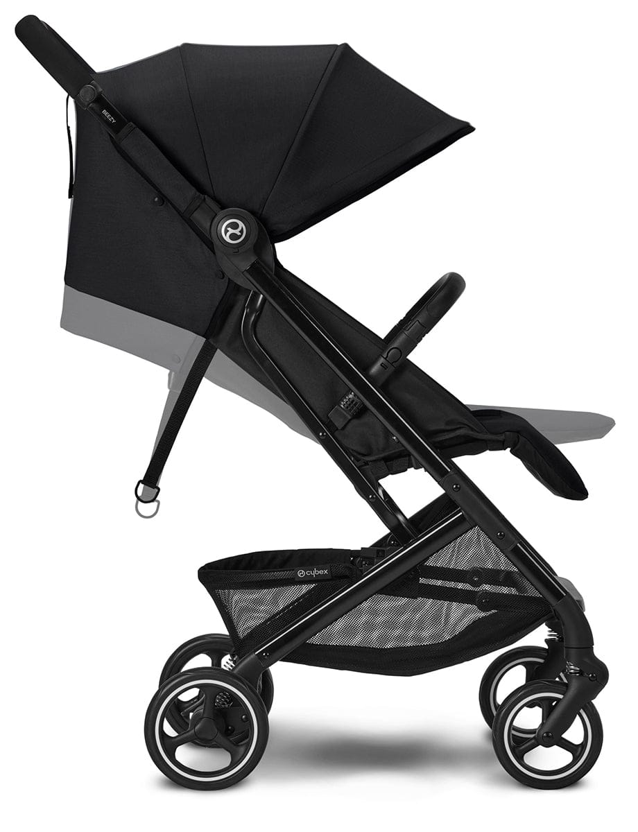 Cybex Beezy 2 Compact Stroller + Aton 2 SensorSafe Travel System Bundle - Beach Blue / Lavastone Black - 522001717-519003595