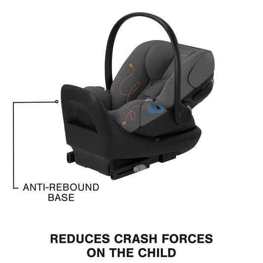 Cybex Cloud G Basic Comfort Extend Reclining Infant Car Seat with Anti-Rebound Bar - Lava Grey - 522001395