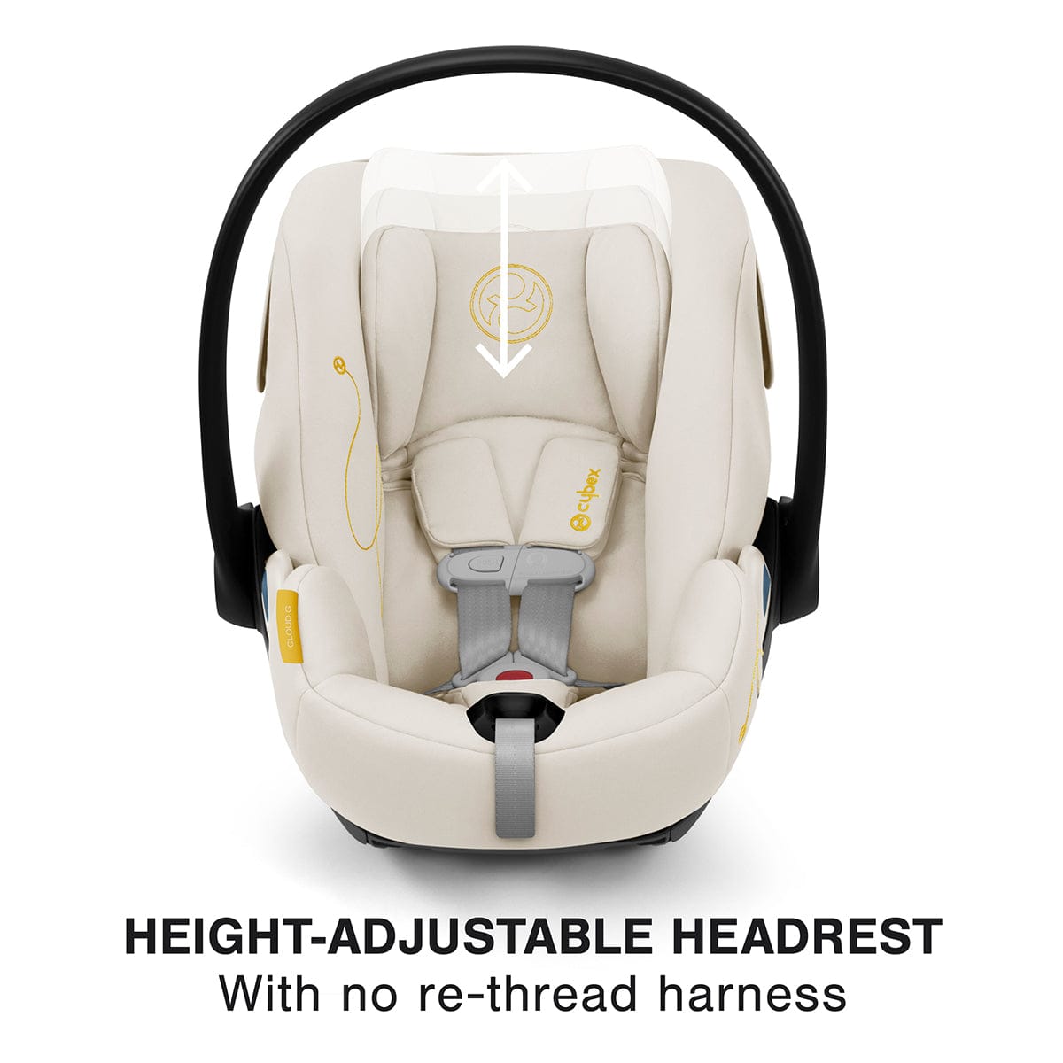 Cybex Cloud G Basic Comfort Extend Reclining Infant Car Seat with Anti-Rebound Bar - Seashell Beige - 522001399
