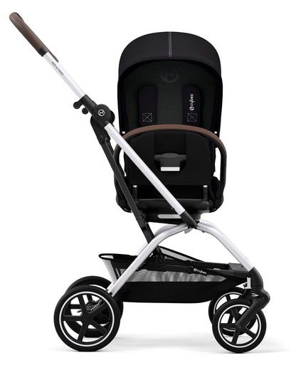 Cybex Eezy S Twist +2 V2 Stroller + Aton 2 Sensorsafe Travel System Bundle - Lava Grey / Lavastone Black