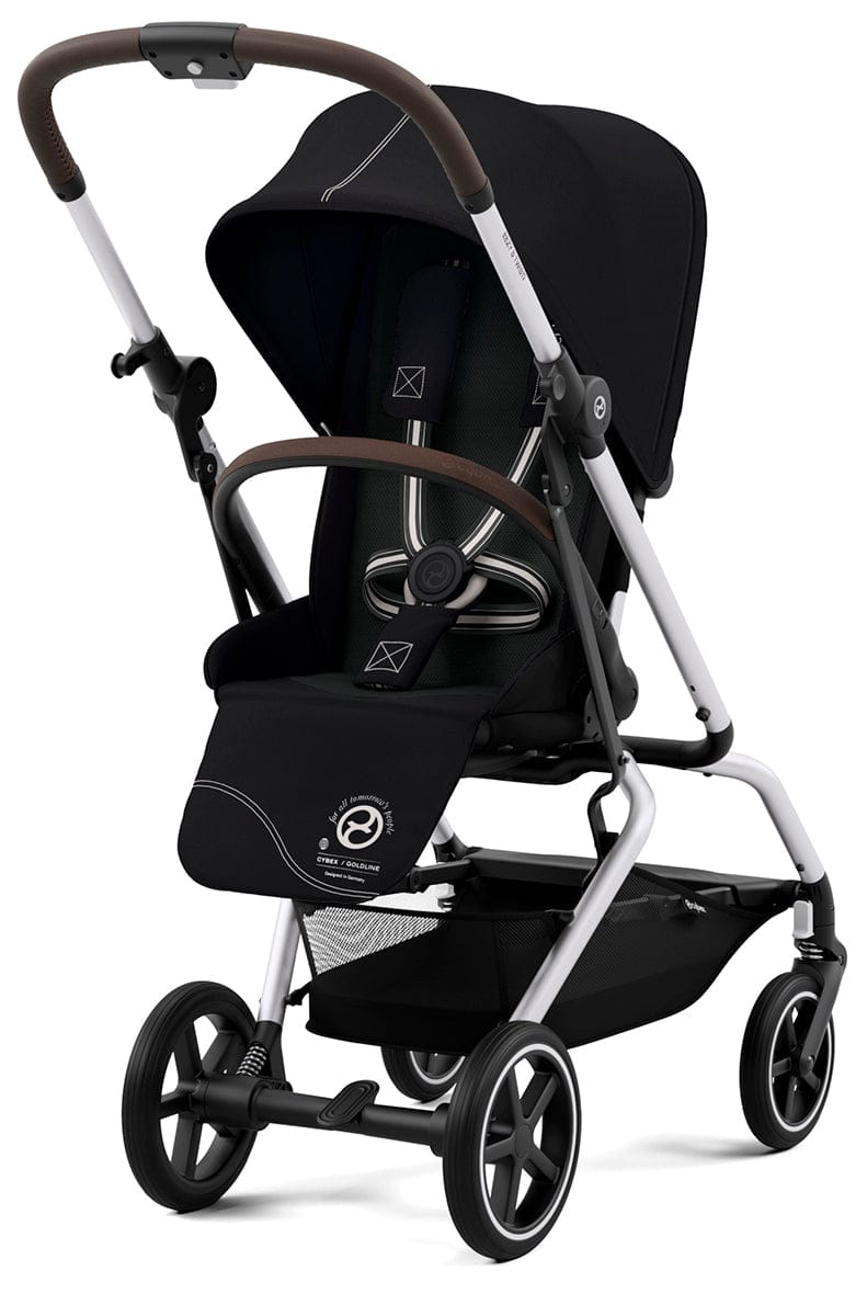 Cybex Eezy S Twist +2 V2 Stroller + Aton 2 Sensorsafe Travel System Bundle - Beach Blue / Lavastone Black - 522001727-519003595