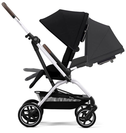 Cybex Eezy S Twist +2 V2 Stroller + Aton 2 Sensorsafe Travel System Bundle - Lava Grey / Lavastone Black