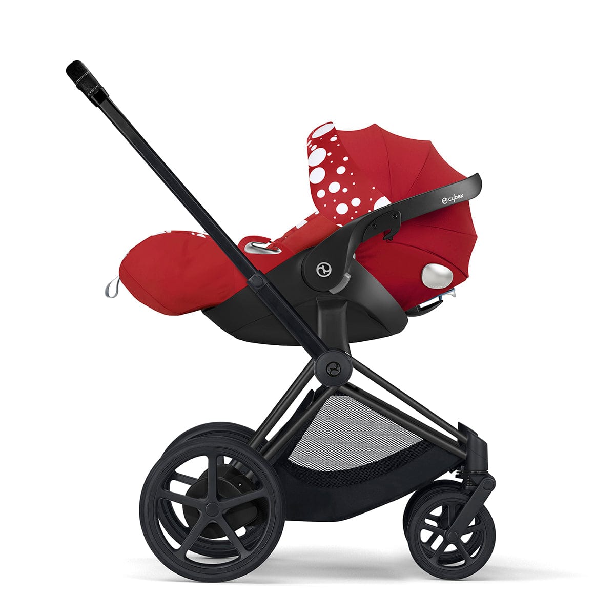 Cybex ePriam + Cloud Q Travel System Bundle - Petticoat Red by Jeremy Scott