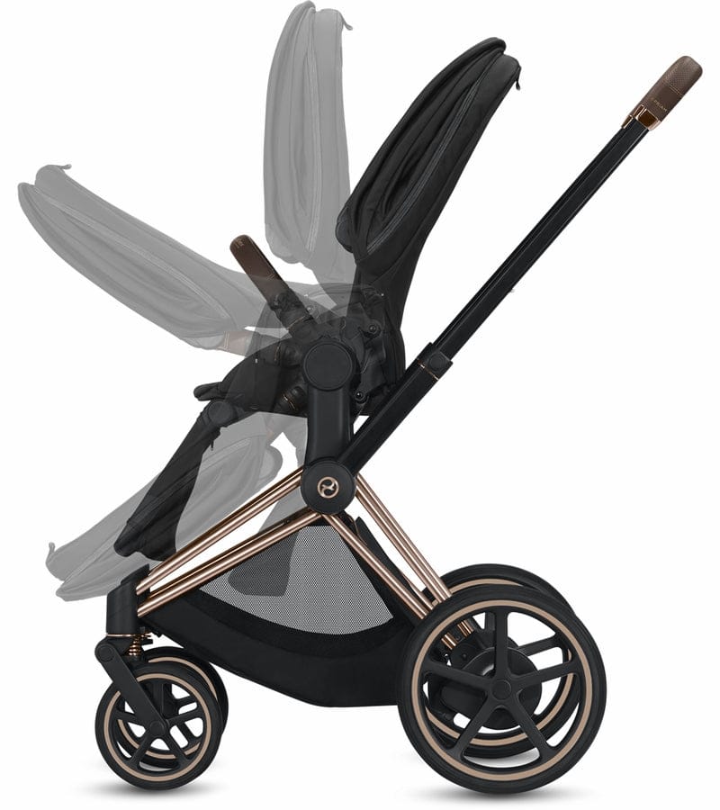 Cybex ePriam + Cloud Q SensorSafe Travel System - Matte Black / Fancy Pink / Stardust Black - 519003741-519003939