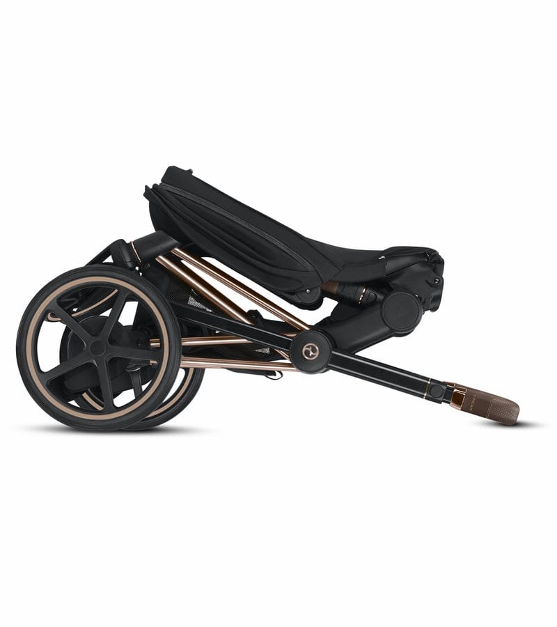 Cybex ePriam + Cloud Q SensorSafe Travel System - Chrome / Black / True Red / Stardust Black - 519003543-519003939