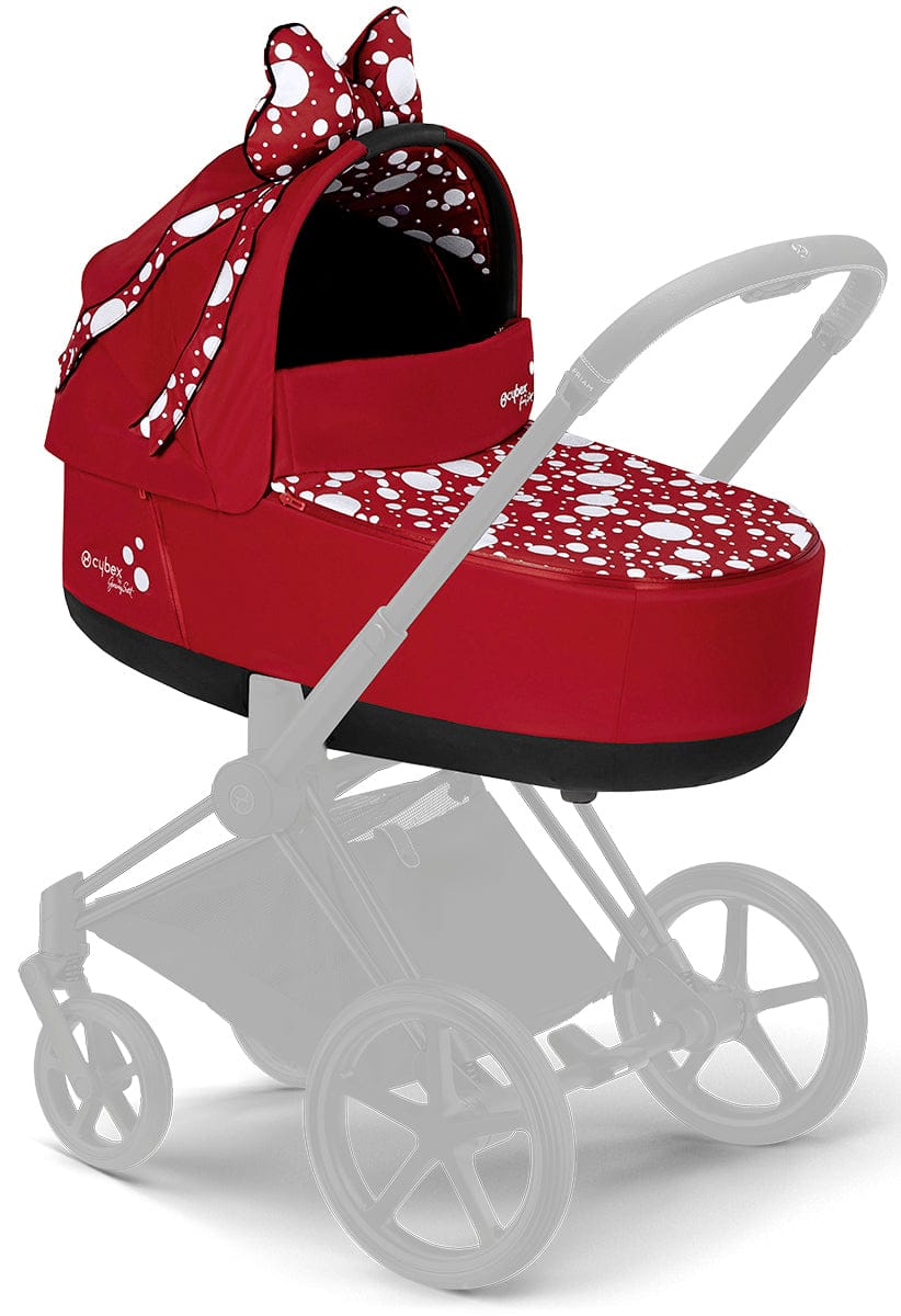 Cybex ePriam Complete Stroller with Lux Bassinet Bundle - Petticoat Red by Jeremy Scott