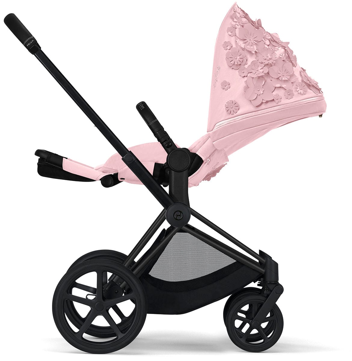 Cybex ePriam with Lux Bassinet + Cloud Q Travel System Bundle - Simply Flowers - Pale Blush - TRVL-519002649-B-SF-BLUSH