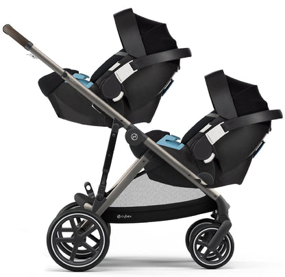 Cybex Gazelle S Double Stroller - Classic Beige (Taupe Frame) - 520003563-520003573