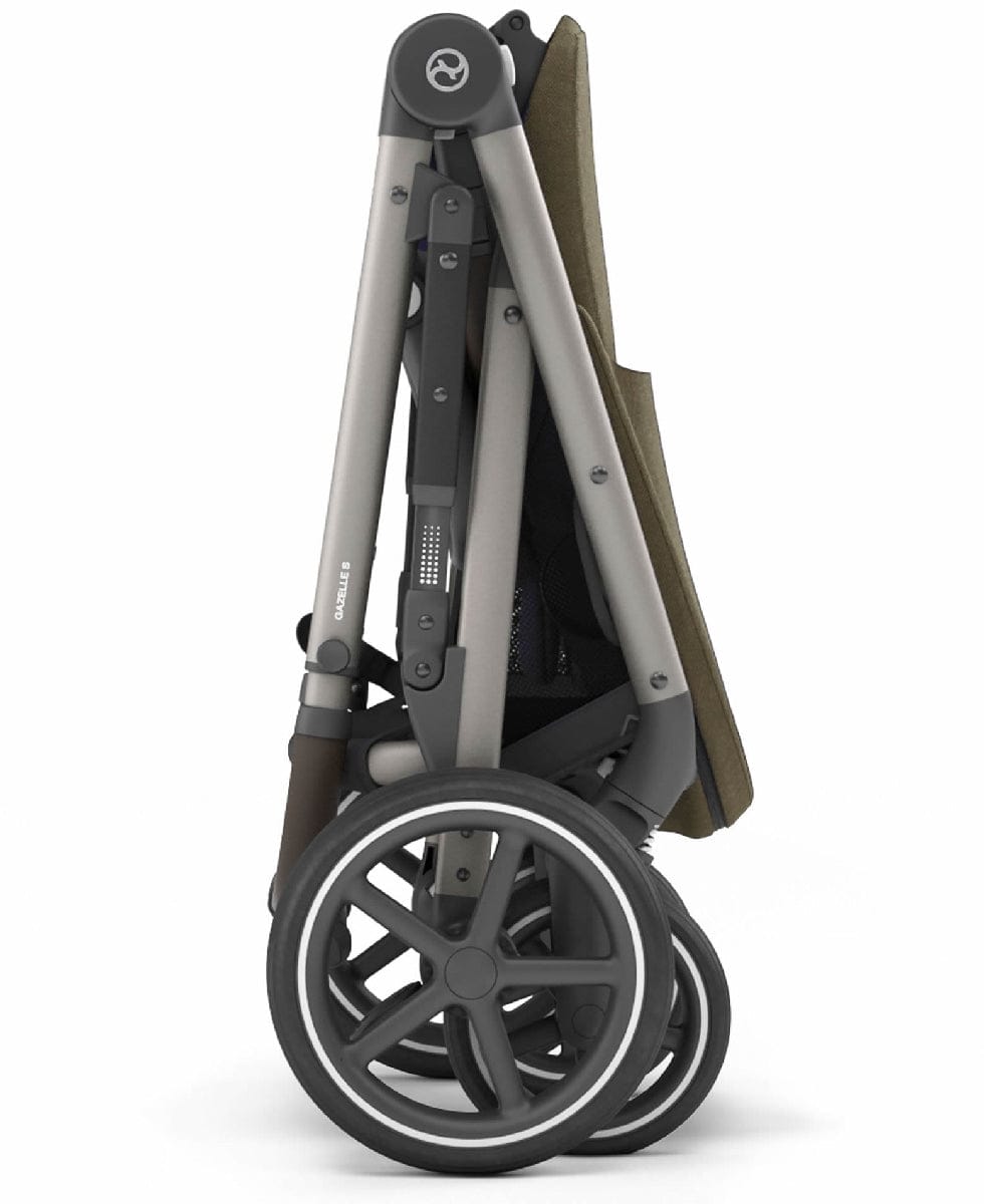 Cybex Gazelle S Double Stroller - Classic Beige (Taupe Frame) - 520003563-520003573