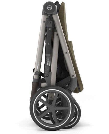 Cybex Gazelle S Double Stroller - Classic Beige (Taupe Frame) - 520003563-520003573