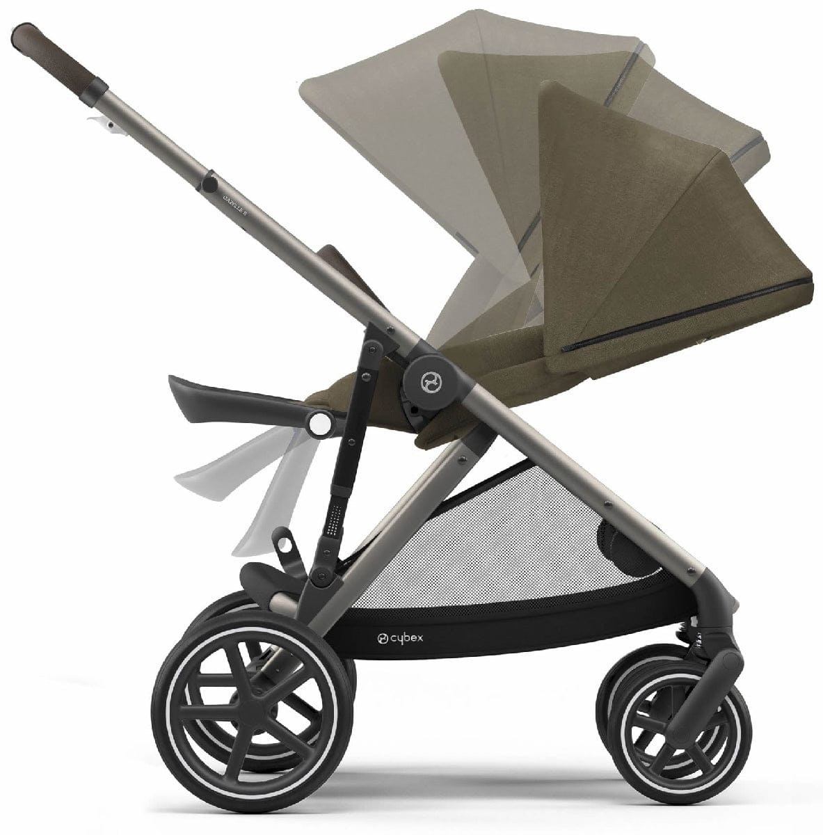 Cybex Gazelle S Double Stroller - Classic Beige (Taupe Frame) - 520003563-520003573
