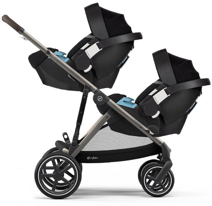 Cybex Gazelle S Double Stroller - Soho Grey (Taupe Frame) - 520003559-520003569