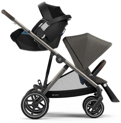 Cybex Gazelle S Double Stroller - Soho Grey (Taupe Frame) - 520003559-520003569