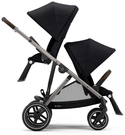 Cybex Gazelle S Stroller & Cot - Deep Black (Taupe Frame) - 520003561-520003579