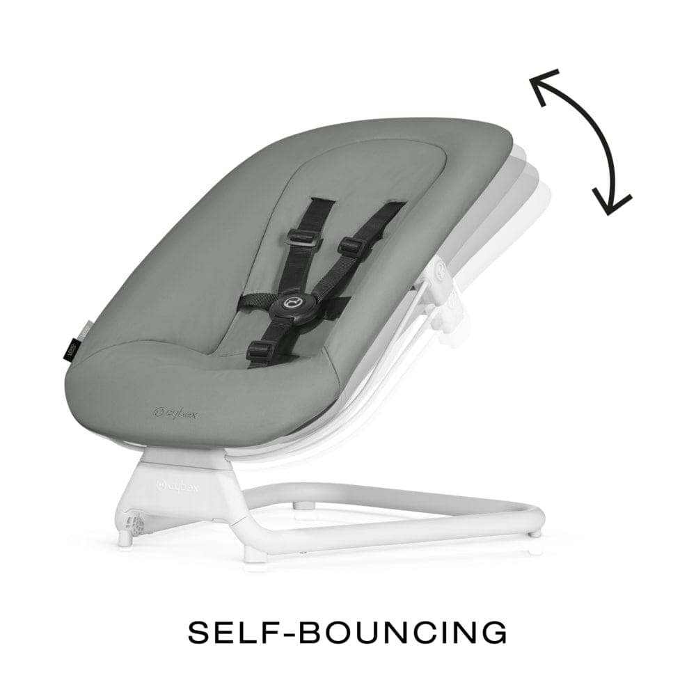 Cybex Lemo 1.5 High Chair + Bouncer Bundle - Infinity Black / Storm Grey - 521001451-518001513