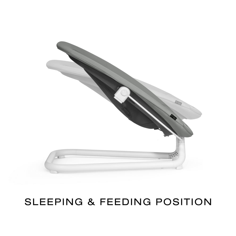 Cybex Lemo 1.5 High Chair + Bouncer Bundle - Infinity Black / Storm Grey - 521001451-518001513