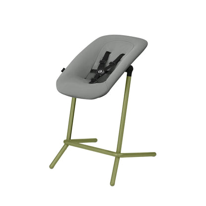 Cybex Lemo 1.5 High Chair + Bouncer Bundle - Porcelain White / Storm Grey - 521001449-518001513