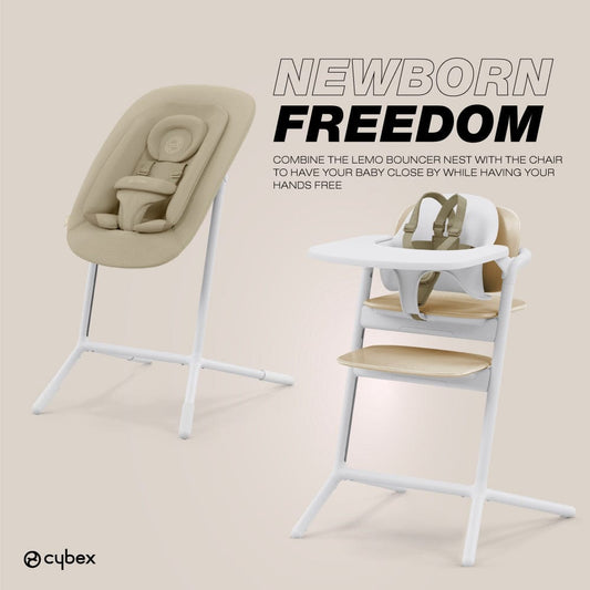 Cybex LEMO 2 High Chair 4-in-1 Set - Sand White - 521004465