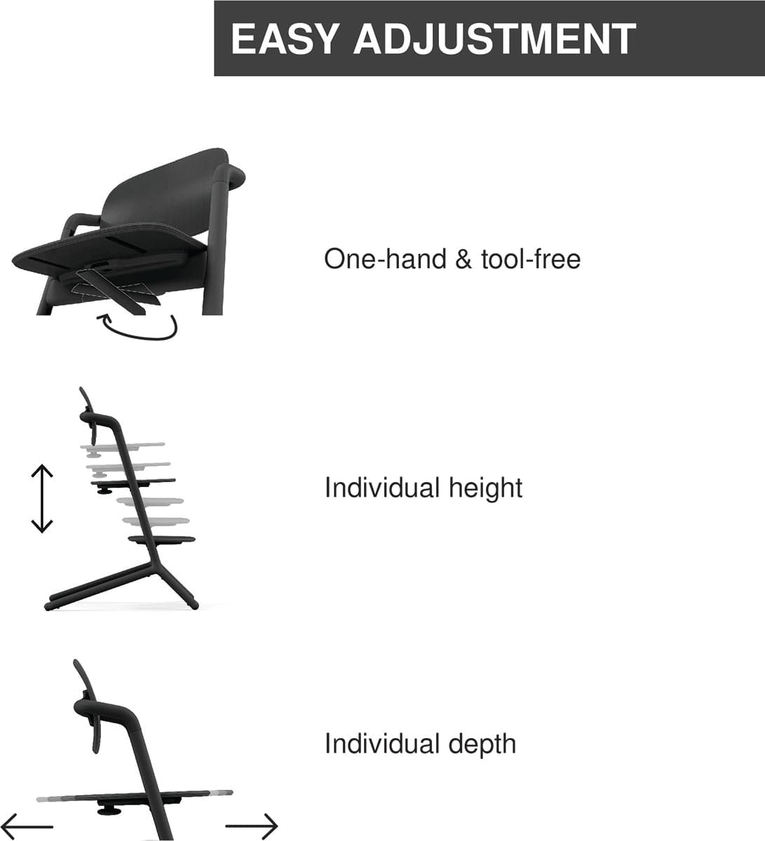 Cybex LEMO 2 High Chair 4-in-1 Set - Stunning Black - 521004461