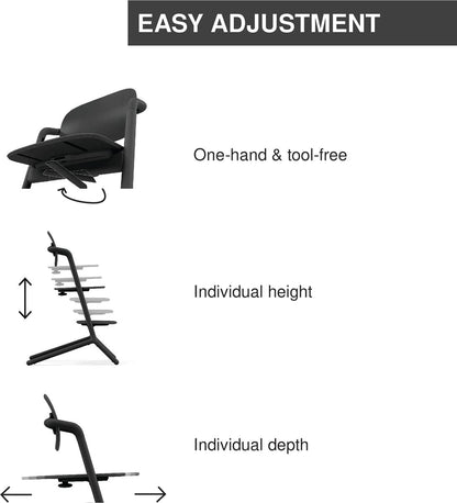 Cybex LEMO 2 High Chair 4-in-1 Set - Stunning Black - 521004461