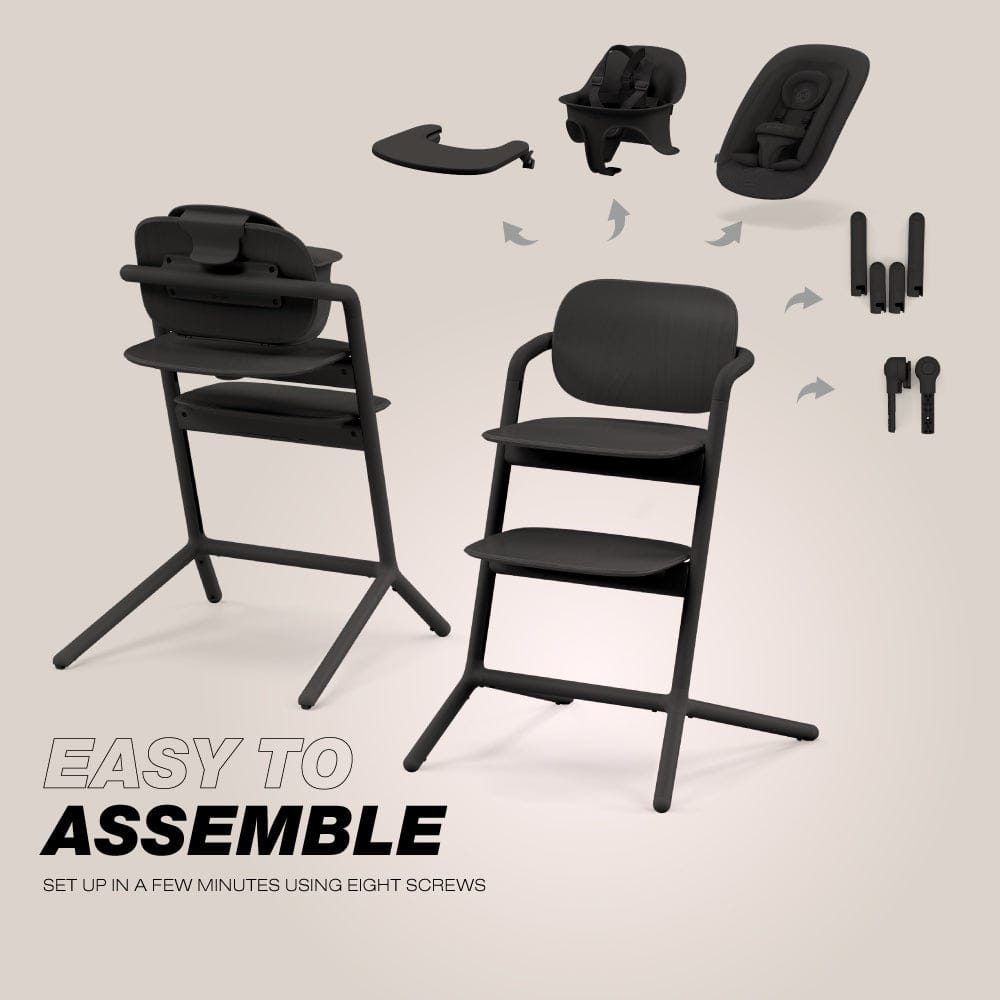 Cybex LEMO 2 High Chair 4-in-1 Set - Stunning Black - 521004461