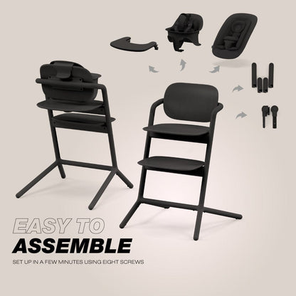 Cybex LEMO 2 High Chair 4-in-1 Set - Stunning Black - 521004461