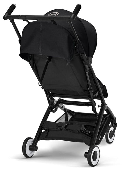 Cybex Libelle 2 Compact Stroller + Aton 2 SensorSafe Travel System Bundle - Ocean Blue / Lavastone Black