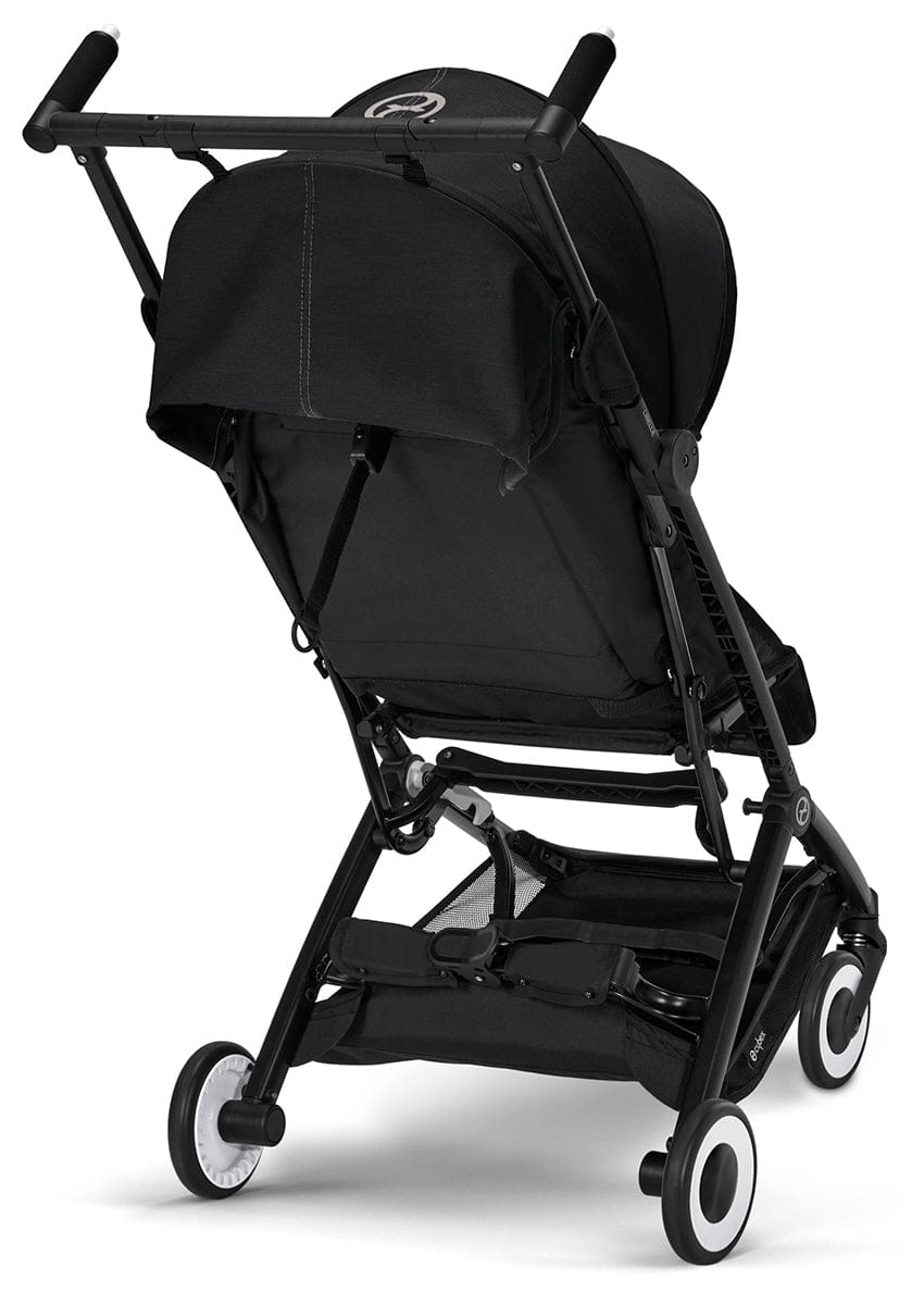 Cybex Libelle 2 Compact Stroller + Aton 2 SensorSafe Travel System Bundle - Lava Grey / Lavastone Black