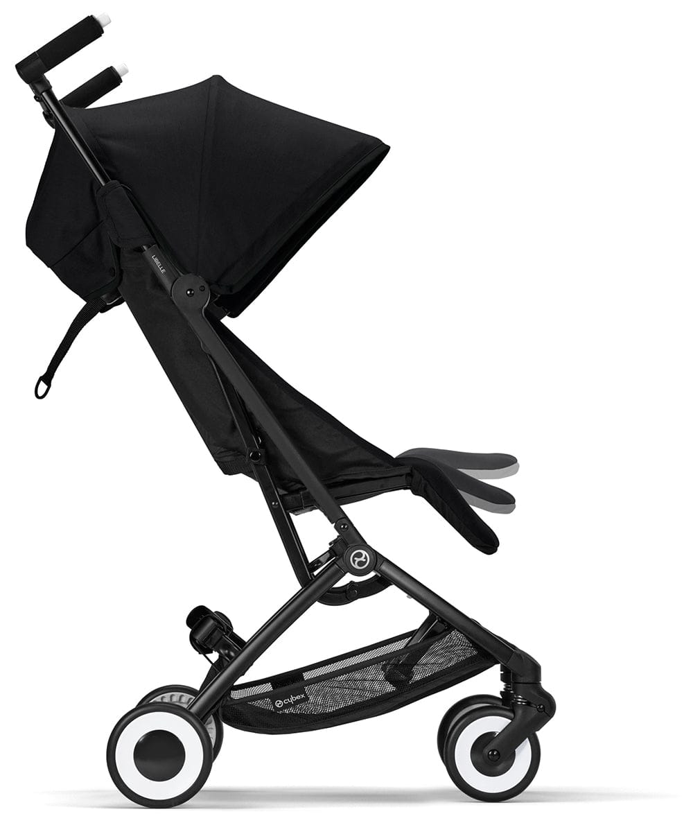 Cybex Libelle 2 Compact Stroller + Aton 2 SensorSafe Travel System Bundle - Lava Grey / Lavastone Black - 522001705-519003595