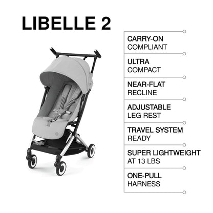 cybex libelle 2 recline Cybex Gold Libelle 2 Stroller - Fog Grey