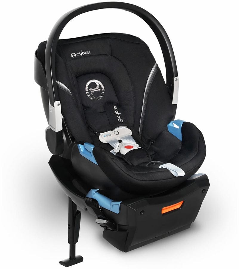 Cybex Melio Carbon 3 Stroller + Aton 2 SensorSafe Travel System Bundle - Moon Black / Lavastone Black - 522002401-519003595