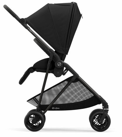 Cybex Melio Carbon + Aton 2 Travel System Bundle - Deep Black / Lavastone Black - 521001277-519003595