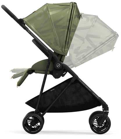 Cybex Melio Street Stroller + Cot Bundle - Olive Green - 521001591-521001567