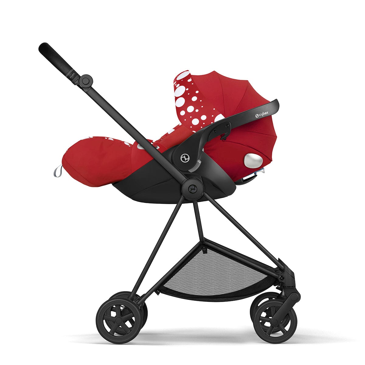 Cybex Mios 2 with Lux Bassinet + Cloud Q Travel System Bundle - Petticoat Red by Jeremy Scott - TRVL-519003267-B-PET