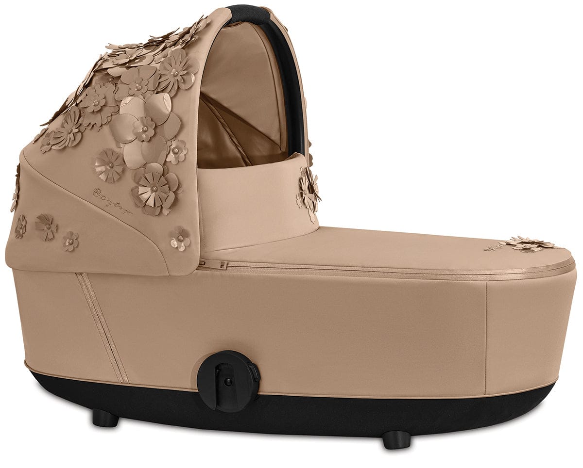 Cybex Mios 2 Complete Stroller with Lux Bassinet Bundle - Simply Flowers - Nude Beige - 519003267-B-SF-BEIGE