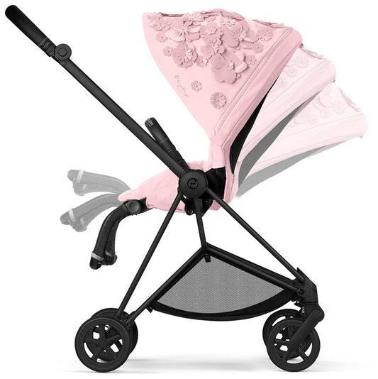 Cybex Mios 2 Complete Stroller with Lux Bassinet Bundle - Simply Flowers - Pale Blush - 519003267-B-SF-BLUSH
