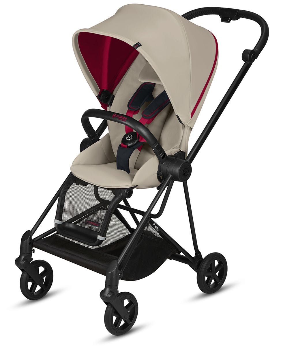 Cybex Mios Stroller + Aton M Infant Car Seat Travel System Bundle - Ferrari Silver Grey / Ferrari Red - 519000083-519000195