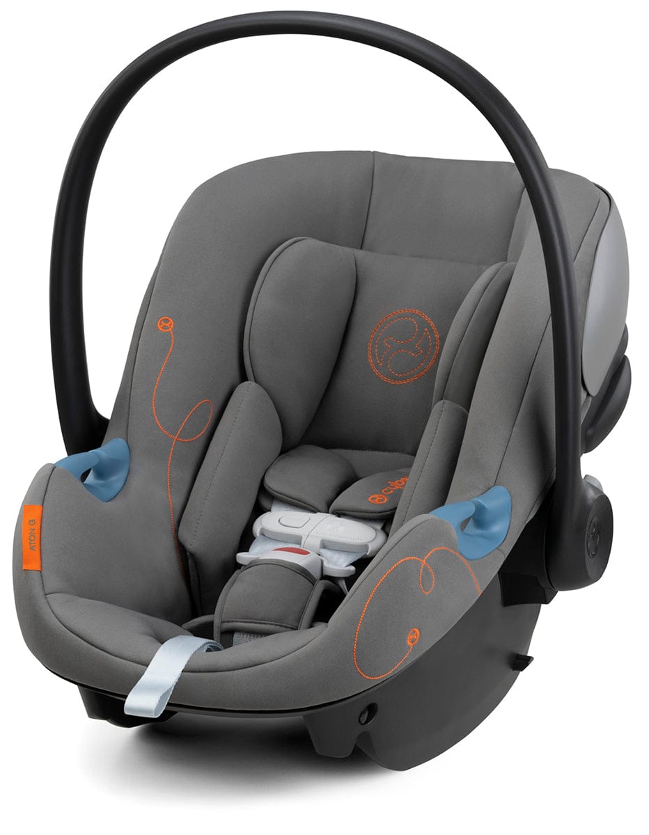 Cybex Orfeo Compact Stroller + Aton G SensorSafe Travel System Bundle - Lava Grey / Lava Grey - 522004787-522004779