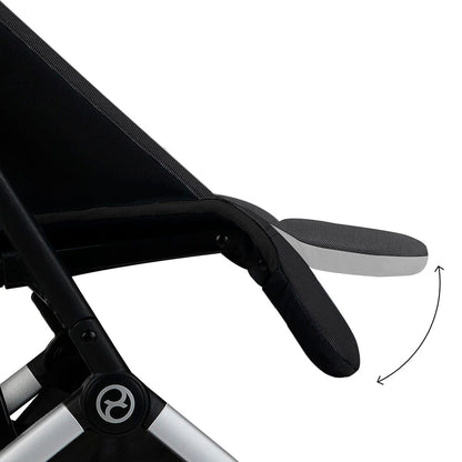 Cybex Orfeo Compact Stroller + Aton G SensorSafe Travel System Bundle - Moon Black / Moon Black - 522004785-522004777