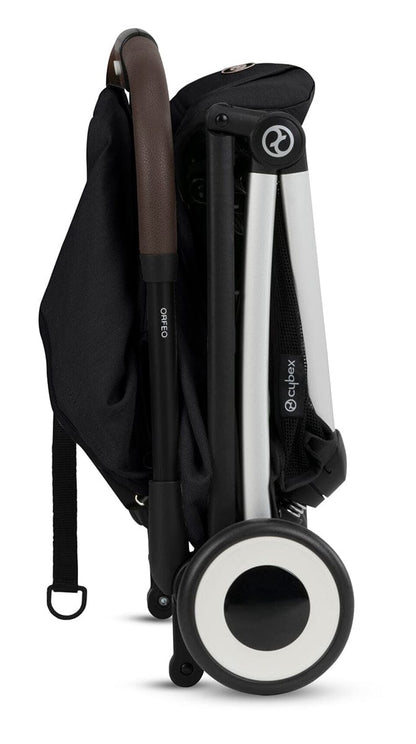 Cybex Orfeo Compact Stroller + Aton G SensorSafe Travel System Bundle - Moon Black / Moon Black - 522004785-522004777