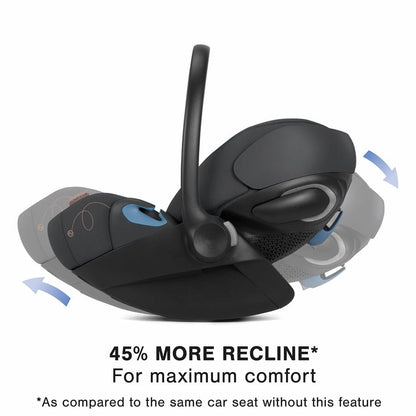 Cybex Priam 4 + Cloud G Lux SensorSafe Travel System Bundle - Matte Black / Black / Soho Grey / Moon Black - 521004121-522001401