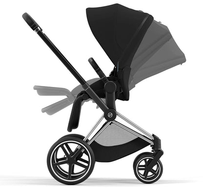 Cybex Priam 4 Stroller (One Box) - Chrome / Black / Deep Black - 521004141